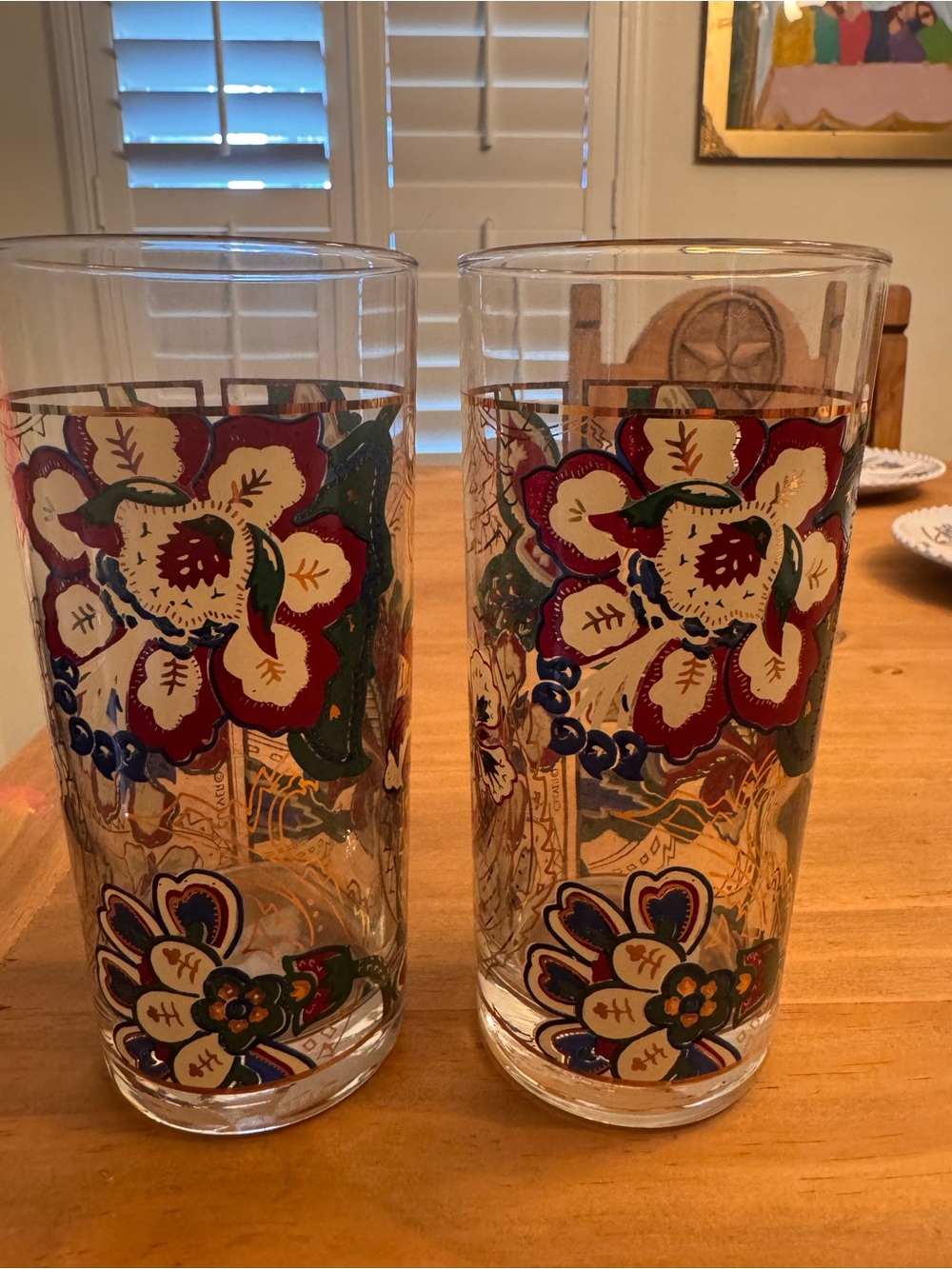 MCM 2 Culver 2K Gold Glass Tumblers